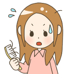 女性の抜け毛